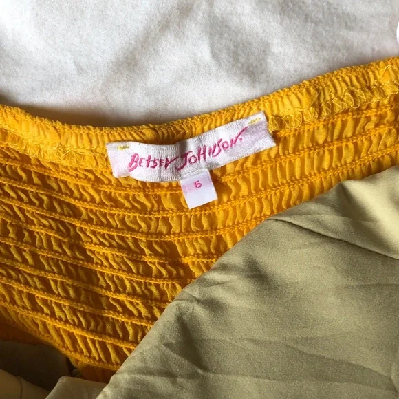 Betsey Johnson bright yellow halter dress. - Picture 6 of 12